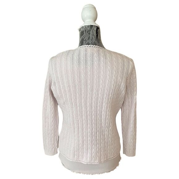 Oscar de la Renta Red Label Tank & Sweater Cardigan Set Light Pink - Picture 3 of 11